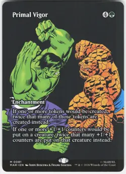 MAGIC MTG PRIMAL VIGOR (BORDERLESS) 81 MARVEL UNIVERSE ETERNAL-LEGAL - Image 1