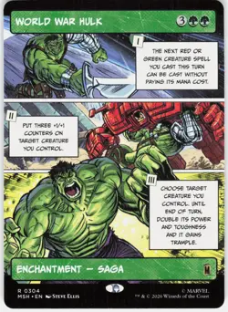 MAGIC MTG WORLD WAR HULK (BORDERLESS) 304 MARVEL SUPER HEROES - Image 1