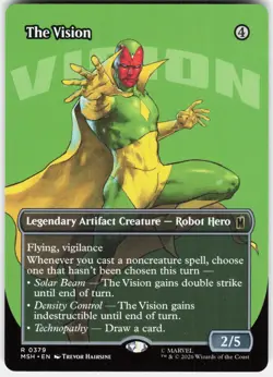 MAGIC MTG THE VISION (BORDERLESS) 379 MARVEL SUPER HEROES - Image 1