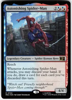 MAGIC MTG ASTONISHING SPIDER-MAN 740 COMMANDER: MARVEL SUPER HEROES FOIL - Image 1