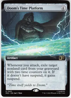 MAGIC MTG DOOM'S TIME PLATFORM (EXTENDED ART) 431 COMMANDER: MARVEL SUPER HEROES - Image 1