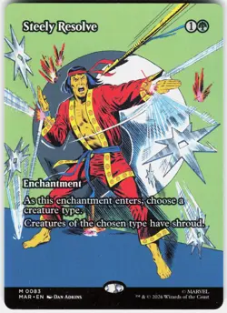 MAGIC MTG STEELY RESOLVE (BORDERLESS) 83 MARVEL UNIVERSE ETERNAL-LEGAL - Image 1