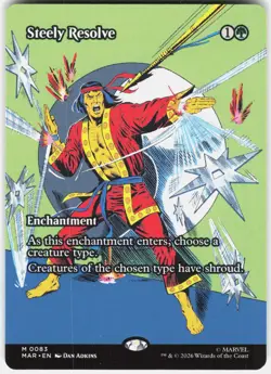 MAGIC MTG STEELY RESOLVE (BORDERLESS) 83 MARVEL UNIVERSE ETERNAL-LEGAL - Image 1