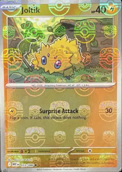 Pokemon TCG White Flare Joltik Reverse Holo Card 033/086 Masterball - Image 1