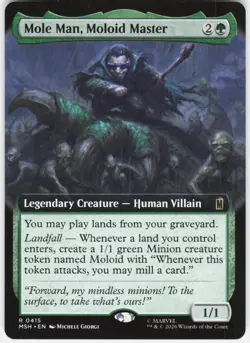 MAGIC MTG MOLE MAN, MOLOID MASTER (EXTENDED ART) 415 MARVEL SUPER HEROES - Image 1