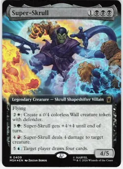 MAGIC MTG SUPER-SKRULL (EXTENDED ART) 409 MARVEL SUPER HEROES FOIL - Image 1