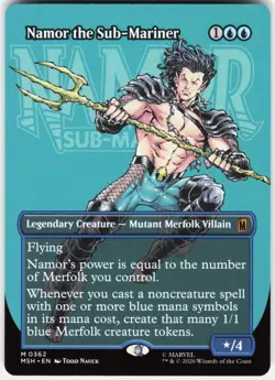 MAGIC MTG NAMOR THE SUB-MARINER (BORDERLESS) (362) 362 MARVEL SUPER HEROES - Image 1