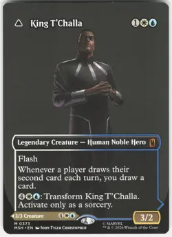 MAGIC MTG KING T'CHALLA (BORDERLESS) (0373) 373 MARVEL SUPER HEROES - Image 1