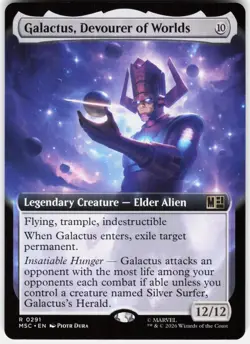 MAGIC MTG GALACTUS, DEVOURER OF WORLDS EXTENDED ART 291 MARVEL SUPER HEROES - Image 1