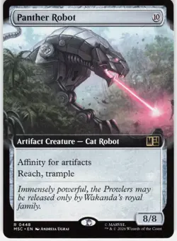 MAGIC MTG PANTHER ROBOT (EXTENDED ART) 448 COMMANDER: MARVEL SUPER HEROES - Image 1