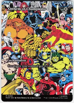 MAGIC MTG ANTHEM OF CHAMPIONS (BORDERLESS) 85 MARVEL UNIVERSE ETERNAL-LEGAL - Image 1