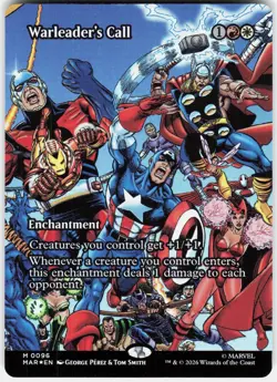 MAGIC MTG WARLEADER'S CALL (BORDERLESS) 96 MARVEL UNIVERSE ETERNAL-LEGAL FOIL - Image 1