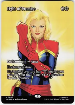 MAGIC MTG LIGHT OF PROMISE (BORDERLESS) 46 MARVEL UNIVERSE ETERNAL-LEGAL FOIL - Image 1