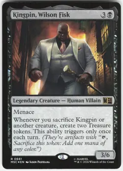 MAGIC MTG KINGPIN, WILSON FISK 661 COMMANDER: MARVEL SUPER HEROES FOIL - Image 1