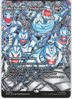 MAGIC MTG MECHANIZED PRODUCTION (BORDERLESS) 57 MARVEL UNIVERSE ETERNAL-LEGAL - Image 1