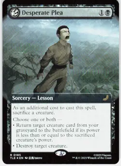 MAGIC MTG DESPERATE PLEA (EXTENDED ART) 185 AVATAR: THE LAST AIRBENDER FOIL - Image 1