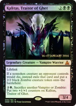 Kalitas, Traitor of Ghet - Foil - Prerelease Promo Pre-Release Promos Near Mint, - Image 1