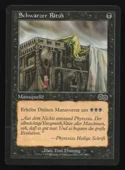 Schwarzer Ritus / Dark Ritual - Urza's Saga - Deutsch - Near Mint - Magic / MTG - Image 1