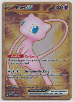 Pokemon TCG Mew EX Metal Gold NM 205/165 Scarlet & Violet 151 Promo Card - Image 1