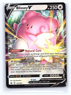 Blissey V 119/198 Holo V Rare Chilling Reign Pokemon Near Mint - Image 1
