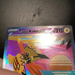 Tapu Koko ex 247/182 Special Illustration Rare Paradox Rift Pokemon Holo MiscutU - Image 4
