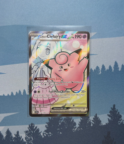Pokemon Journey Together Lillie's Clefairy ex 173/159 Holo Full Art Rare NM - Image 1