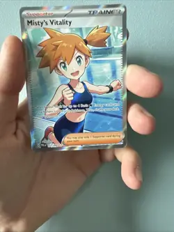 Misty's Vitality 111/084 Ultra Rare ME: Pitch Black Pokemon TCG NM PRERELEASE - Image 2