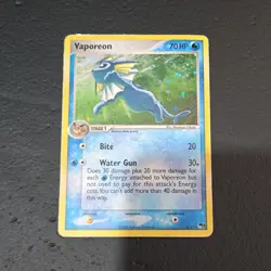 Pokemon TCG Vaporeon 006/017 POP Series 3 Holo Rare English 2006 70HP - Image 1