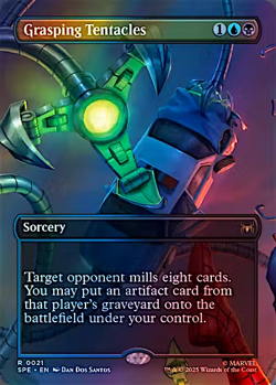 x1 Grasping Tentacles - Borderless R MTG Marvel's Spider-Man Eternal M/NM, Engli - Image 1
