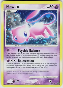 POKEMON MEW 15/132 HOLO SECRET WONDERS HOLO MP - Image 1