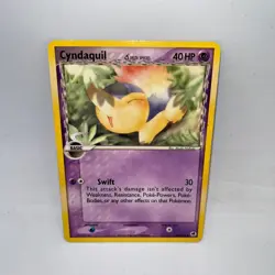 Cyndaquil 45/101 Common Dragon Frontiers Pokemon HP DMG Writing On Back - Image 1