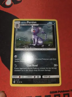 Pokemon Company Alolan Persian 79/149 Sun & Moon Holo Uncommon Eng 2017 NM - Image 2