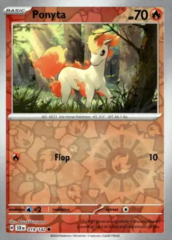 Ponyta 19/142 Common Stellar Crown Pokemon Reverse Holo Near Mint - Image 1