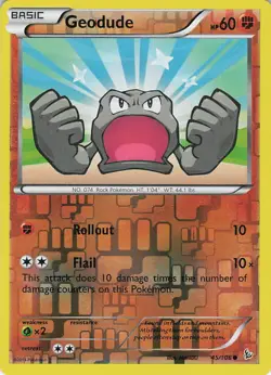 Geodude 45/106 Common Flashfire Pokemon Reverse Holo Near Mint - Image 1