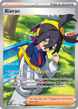 Kieran 206/167 Holo Ultra Rare Twilight Masquerade 2024 Near Mint - Image 1