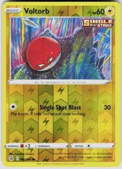 POKEMON VOLTORB 087/264 FUSION STRIKE REVERSE HOLO NM/M - Image 1