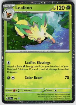POKEMON LEAFEON (COSMOS HOLO) 170 SCARLET & VIOLET PROMO NM/M - Image 1