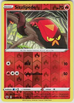 POKEMON SIZZLIPEDE 009/073 CHAMPION'S PATH REVERSE HOLO NM/M - Image 1