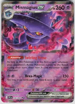 POKEMON MISMAGIUS EX 036/094 PHANTASMAL FLAMES HOLO NM/M - Image 1