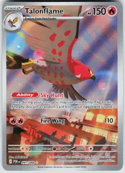 POKEMON TALONFLAME 091/088 HOLO PERFECT ORDER HOLO NM/M - Image 1