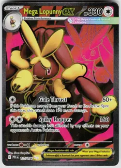 POKEMON MEGA LOPUNNY EX 115/094 PHANTASMAL FLAMES HOLO NM/M - Image 1