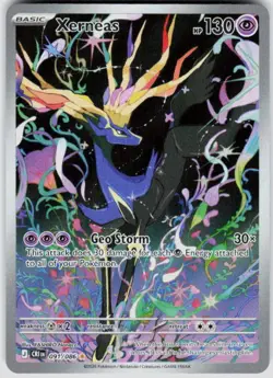 POKEMON XERNEAS 091/086 HOLO CHAOS RISING NM/M - Image 1