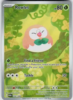 POKEMON ROWLET 090/088 HOLO PERFECT ORDER NM/M - Image 1