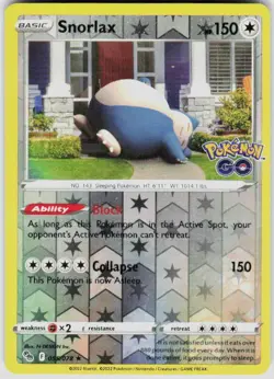POKEMON SNORLAX 055/078 HOLO POKEMON GO HOLO NM/M - Image 1