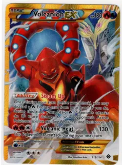 Volcanion EX 115/114 Secret Rare Steam Siege Pokemon Near Mint - Image 1