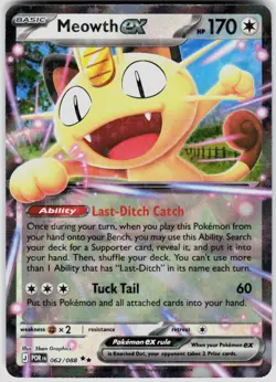 POKEMON MEOWTH EX 062/088 PERFECT ORDER NM/M - Image 1