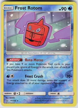 POKEMON FROST ROTOM 41/156 ULTRA PRISM REVERSE HOLO MP - Image 1