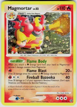POKEMON MAGMORTAR (SECRET WONDERS) 31/132 HOLO DECK EXCLUSIVES HOLO MP - Image 1
