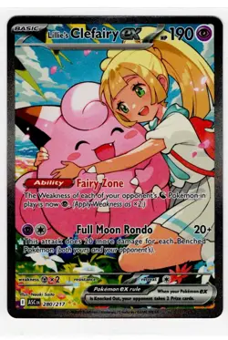 LILLIE'S CLEFAIRY EX 280/217 ASCENDED HEROES POKEMON NM/M - Image 1
