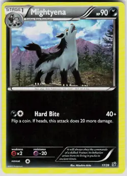 POKEMON MIGHTYENA 17/39 KALOS STARTER SET LP - Image 1